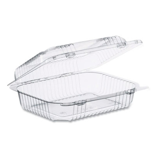 Staylock Clear Hinged Lid Containers, 6 x 7 x 2.1, Clear, Plastic, 125/Packs, 2 Packs/Carton
