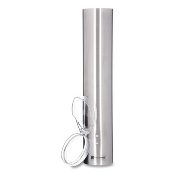 Small Pull-Type Water Cup Dispenser, For 5 Oz Cups, Stainless Steel
