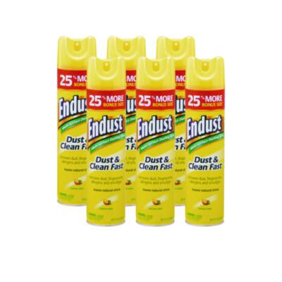 Endust Multi-Surface Dusting And Cleaning Spray, Lemon Zest Scent, 12.5 Oz Aerosol Spray, 6/Carton