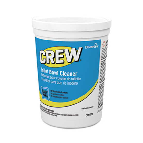 Crew Easy Paks Toilet Bowl Cleaner, Fresh Floral Scent, 0.5 Oz Packet, 90 Packets/Tub, 2 Tubs/Carton