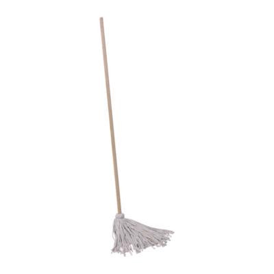 Cotton Deck Mop, #16 White Cotton Head, 50" Wood Handle, 12/Carton
