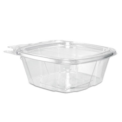 Clearpac Safeseal Tamper-Resistant/Evident Containers, Flat Lid, 12 Oz, Clear, Plastic, 100/Bag, 2 Bags/Carton