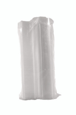 Clearpac Safeseal Tamper-Resistant/Evident Containers, Flat Lid, 16 Oz, Clear, Plastic, 100/Bag, 2 Bags/Carton