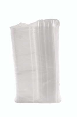 Clearpac Safeseal Rpet Tamper-Resistant Container, Proplanet Seal, Flat Lid, 24 Oz, Clear, 100/Bag, 2 Bags/Carton