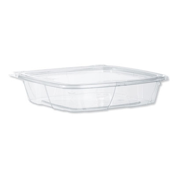 Clearpac Safeseal Tamper-Resistant/Evident Containers, Flat Lid, 35 Oz, Clear, Plastic, 100/Bag, 2 Bags/Carton