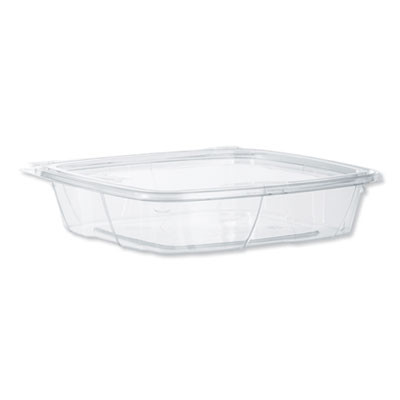 Clearpac Safeseal Tamper-Resistant/Evident Containers, Flat Lid, 35 Oz, Clear, Plastic, 100/Bag, 2 Bags/Carton