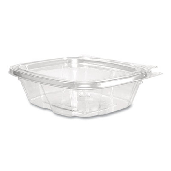 Clearpac Safeseal Tamper-Resistant/Evident Containers, Flat Lid, 8 Oz, Clear, Plastic, 100/Bag, 2 Bags/Carton