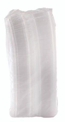 Clearpac Safeseal Tamper-Resistant/Evident Containers, Flat Lid, 8 Oz, Clear, Plastic, 100/Bag, 2 Bags/Carton