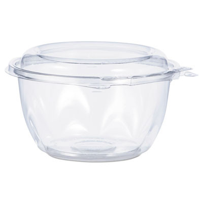 Safeseal Tamper-Resistant, Tamper-Evident Bowls With Dome Lid, 16 Oz, 5.5" Diameter x 3.1" h, Clear, Plastic, 240/Carton