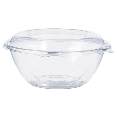 Safeseal Tamper-Resistant, Tamper-Evident Bowls With Dome Lid, 24 Oz, 7" Diameter x 3.1" h, Clear, Plastic, 150/Carton