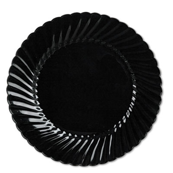 Classicware Plates, Plastic, 10.25" Dia, Black, 144/Carton
