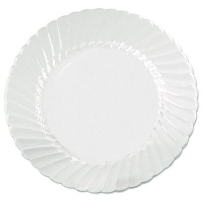 Classicware Plates, Plastic, 6" Dia, Clear, 18/Bag, 10 Bags/Carton