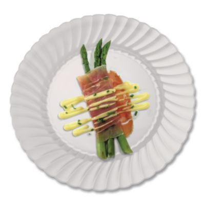 Classicware Plates, Plastic, 6" Dia, Clear, 18/Bag, 10 Bags/Carton