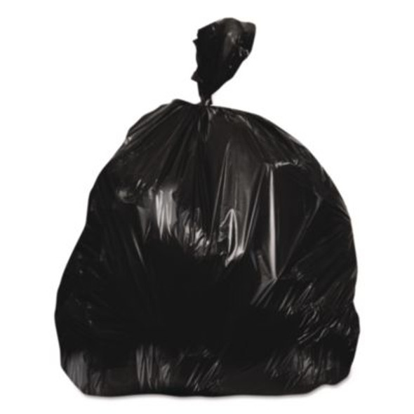 Linear Low-Density Can Liners, 45 Gal, 0.7 Mil, 40" X 46", Black, 250/Carton