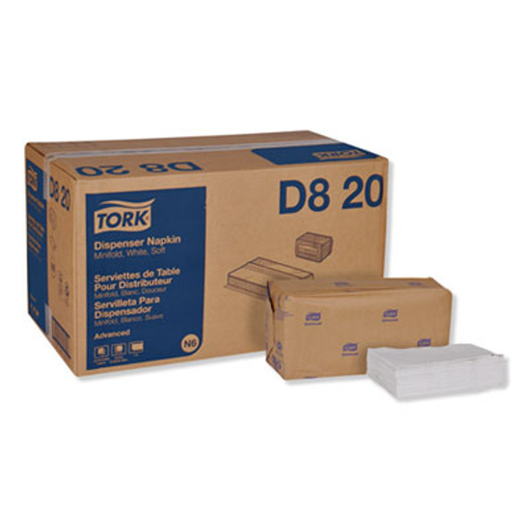 Advanced Soft Minifold Dispenser Napkins, 1-Ply, 13 x 12, White, 6,000/Carton