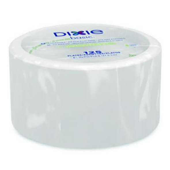 Paper Dinnerware, Plate, 8.5" Dia, White, 125/Pack