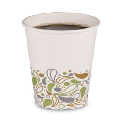 Deerfield Printed Paper Hot Cups, 10 Oz, 50/Sleeve, 20 Sleeves/Carton