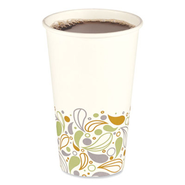 Deerfield Printed Paper Hot Cups, 16 Oz, 50/Sleeve, 20 Sleeves/Carton