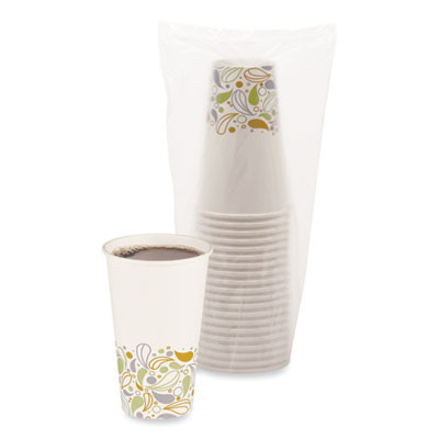 Deerfield Printed Paper Hot Cups, 16 Oz, 50/Sleeve, 20 Sleeves/Carton