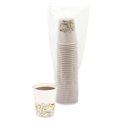 Deerfield Printed Paper Hot Cups, 8 Oz, 50/Sleeve, 20 Sleeves/Carton
