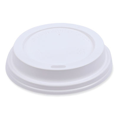 Deerfield Hot Cup Lids, Fits 10 Oz To 20 Oz Boardwalk Deerfield Hot Cups, Plastic, White, 50/Pack, 20 Packs/Carton