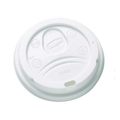 Sip-Through Dome Hot Drink Lids, Fits 10 Oz Dixie Hot Cups, Plastic, White, 100/Pack, 10 Packs/Carton