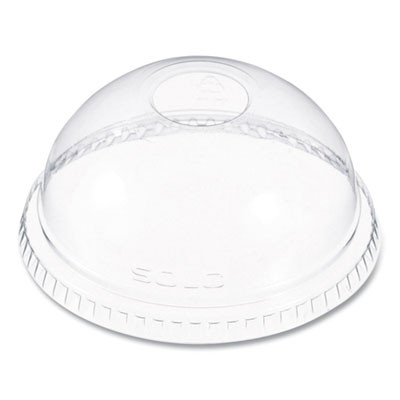 Dome-Top Cold Cup Lids, Fits 16 Oz Cold Cups, Plastic, Clear, 1,000/Carton