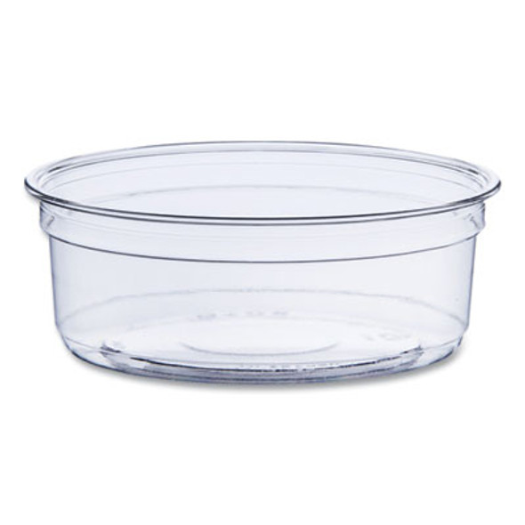 Bare Eco-Forward Rpet Deli Containers, Proplanet Seal, 8 Oz, 4.6" Diameter x 1.8" h, Clear, Plastic, 500/Carton