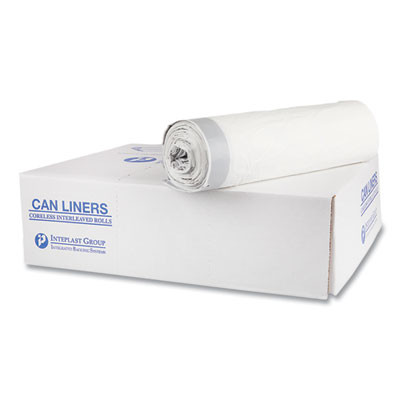 Draw-Tuff Institutional Draw-Tape Can Liners, Drawstring, 55 Gal, 1.9 Mil, 42.5" x 35.5", Natural, 10 Bags/Roll, 5 Rolls/Ct