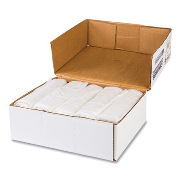 Draw-Tuff Institutional Draw-Tape Can Liners, Drawstring, 23 Gal, 1 Mil, 38" x 28.5", Natural, 25 Bags/Roll, 6 Rolls/Carton