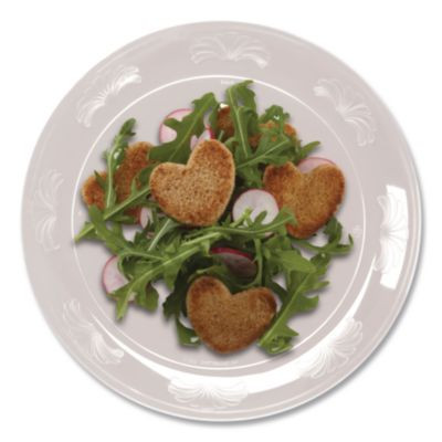 Designerware Plates, Plastic, 6" Dia, Clear, 10/Pack, 18 Packs/Carton