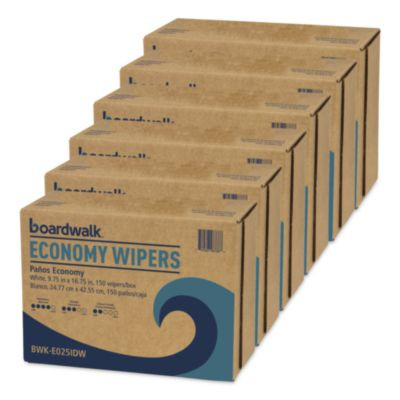 Scrim Wipers, 4-Ply, 9.75 x 16.75, White, 150/Dispenser Pack, 6 Dispenser Packs/Carton