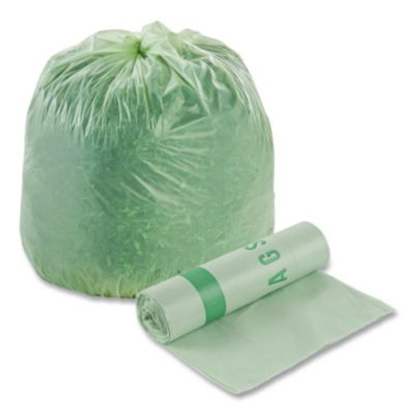 Ecosafe-6400 Bags, 32 Gal, 0.85 Mil, 33" X 48", Green, 50/Box