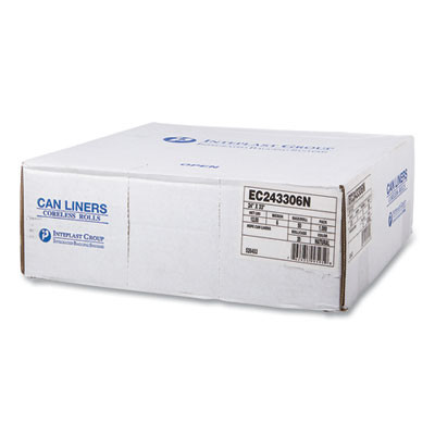 High-Density Commercial Can Liners, 16 Gal, 6 Mic, 24" x 33", Natural, Perforated Roll, 50 Bags/Roll, 20 Rolls/Carton