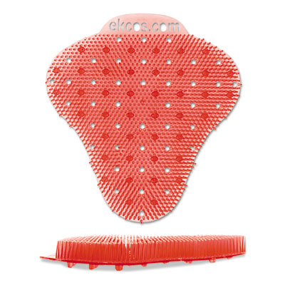 Ekcoscreen Urinal Screens, Melon Scent, Red, 12/Carton