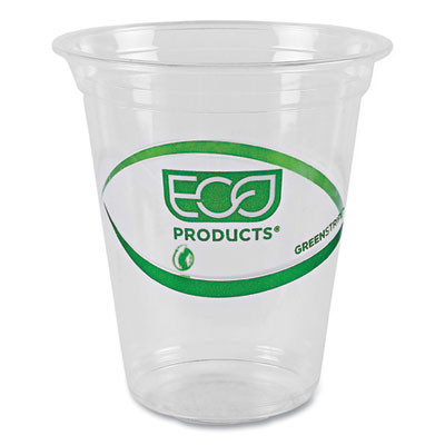 Greenstripe Renewable And Compostable Cold Cups, 16 Oz, Plastic, Clear, 50/Pack, 20 Packs/Carton