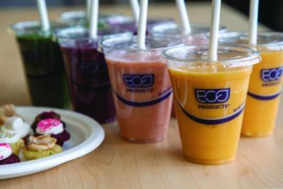 Bluestripe Recycled Content Cold Cup Flat Lids, Fits 9 Oz To 24 Oz Cold Cups, Plastic, Clear, 100/Pack, 10 Packs/Carton