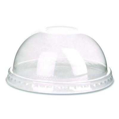 Greenstripe Cold Cup Dome Lids, With Hole, Fits 9 Oz To 24 Oz Cold Cups, Plastic, Clear, 100/Pack, 10 Packs/Carton