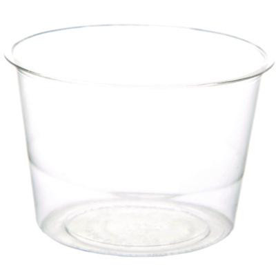 Renewable And Compostable Portion Cups, 4 Oz, Plastic, Clear, 100/Pack, 20 Packs/Carton