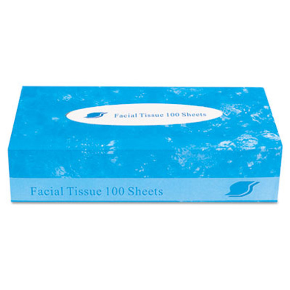 Boxed Facial Tissue, 2-Ply, White, 100 Sheets/Box, 30 Boxes/Carton