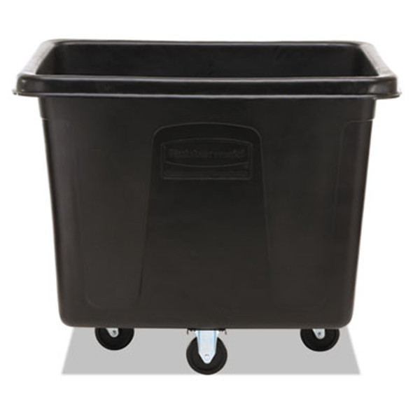 Cube Truck, 119.7 Gal, 500 Lb Capacity, Plastic/Metal, Black