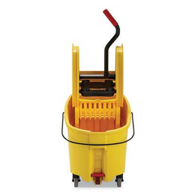 Wavebrake 2.0 Bucket/Wringer Combos, Down-Press, 44 Qt, Plastic, Yellow