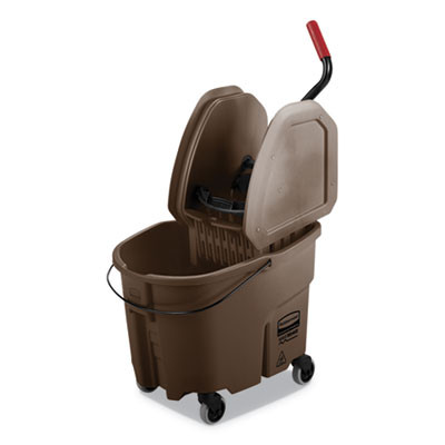 Wavebrake 2.0 Bucket/Wringer Combos, Down-Press, 35 Qt, Plastic, Brown