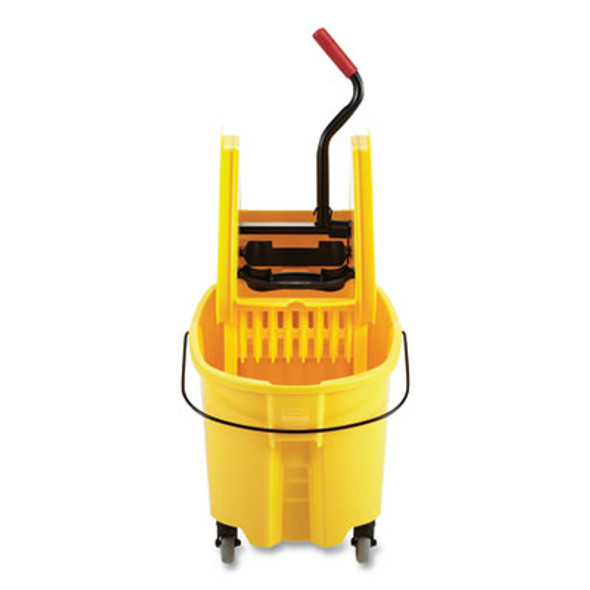 Wavebrake 2.0 Bucket/Wringer Combos, Down-Press, 35 Qt, Plastic, Yellow