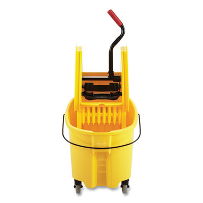 Wavebrake 2.0 Bucket/Wringer Combos, Down-Press, 35 Qt, Plastic, Yellow