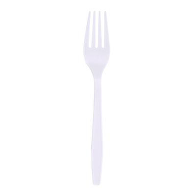 Heavyweight Polypropylene Cutlery, Fork, Plastic, White, 1,000/Carton