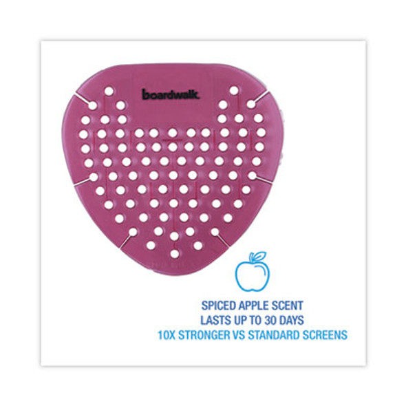Gem Urinal Deodorizer Screen, Spiced Apple Scent, Red, 12/Box