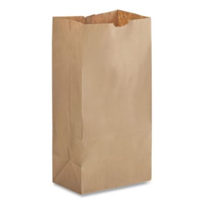 Grocery Paper Bags, 12# Size, 50# Basis Weight, 7" x 4.38" x 13.75", Kraft, 500/Bundle