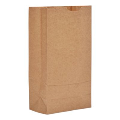 Grocery Paper Bags, 10# Size, 35# Basis Weight, 7" x 4.38" x 13.75", Kraft, 500/Bundle