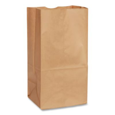 Grocery Paper Bags, 10# Size, 35# Basis Weight, 7" x 4.38" x 13.75", Kraft, 500/Bundle